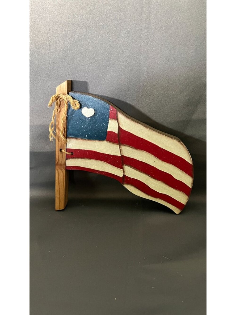 Handcrafted Wooden Rustic American Flag Wall Decor